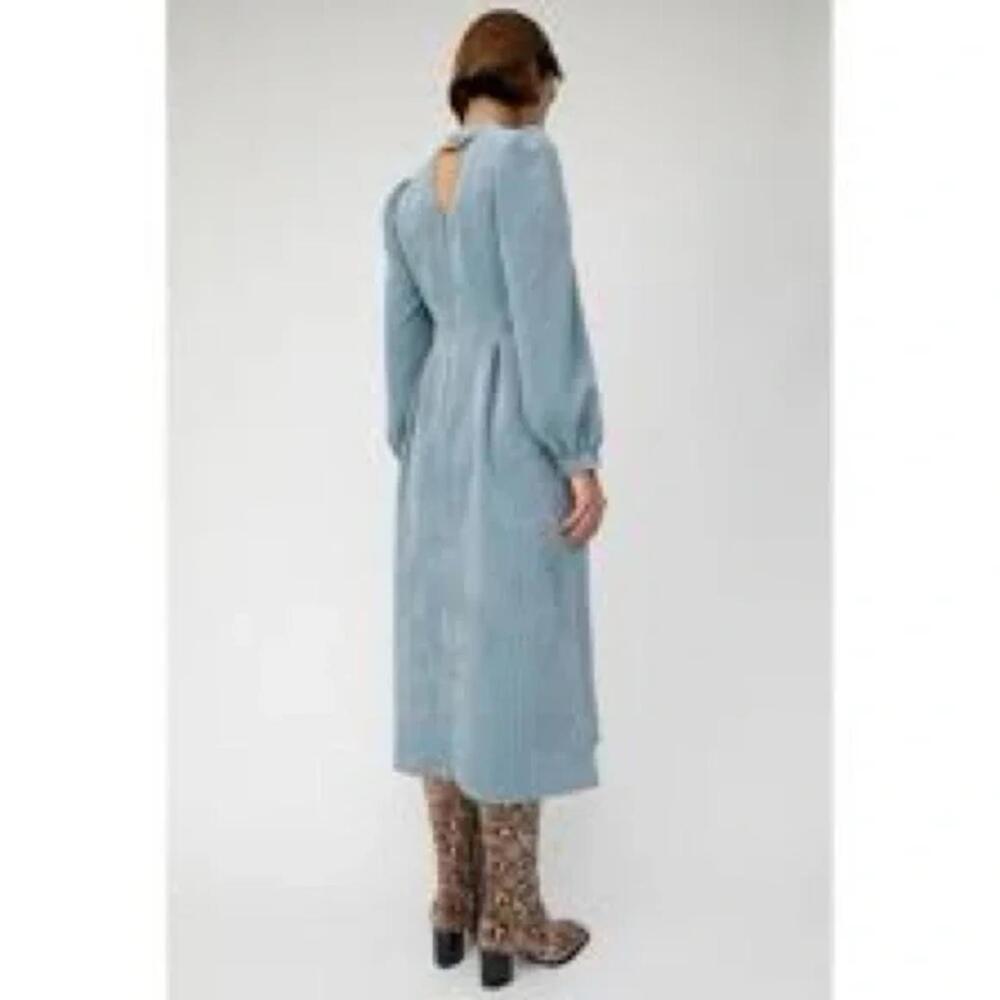MOUSSY Bloomingdale’s Blue Puff Sleeve Corduroy Dress size small